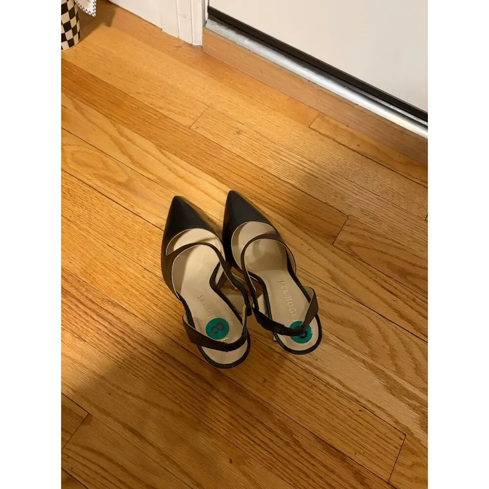Jack Rogers black Ansley heels size 8 new